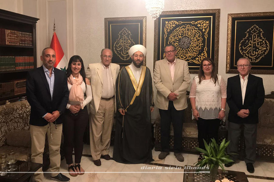 Delegación argentina junto al Gran Mufti de Siria, Ahmad Badr Al-Din Hassoun (Damasco | Septiembre 19, 2017).
