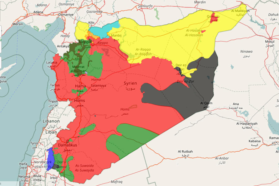 Situación bélica en Siria | Octubre 6, 2017 - (Mapa Syriancivilwarmap).