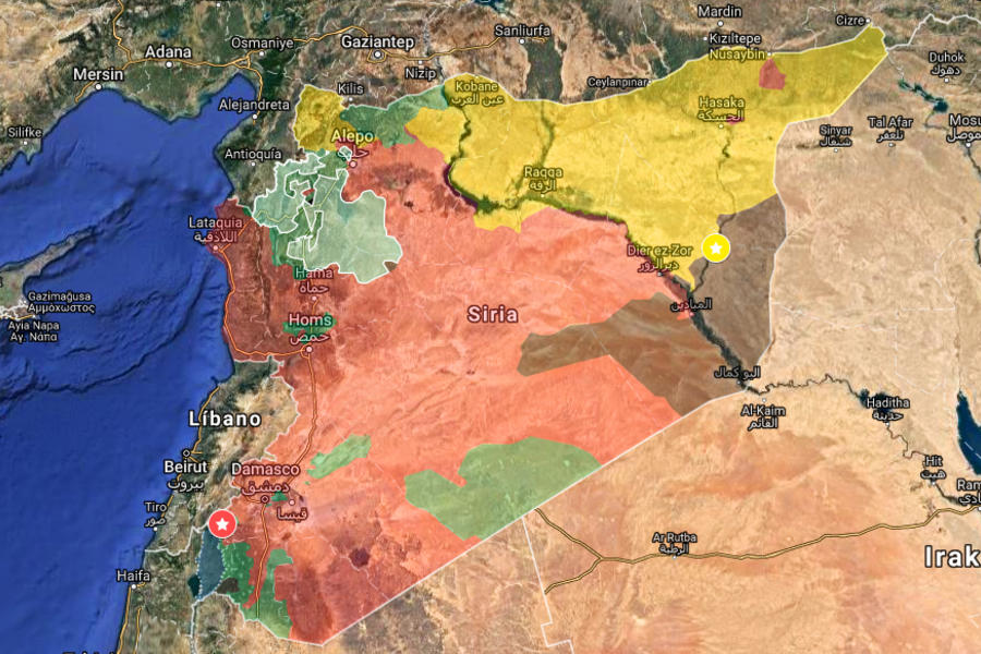 Situación bélica en Siria / Octubre 20, 2017 - (Mapa TruthMaps).