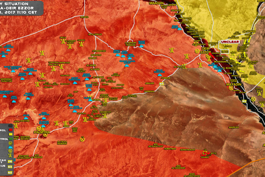 Frente Palmira/Deir Ezzor | Octubre 31, 2017 (Mapa SouthFront).