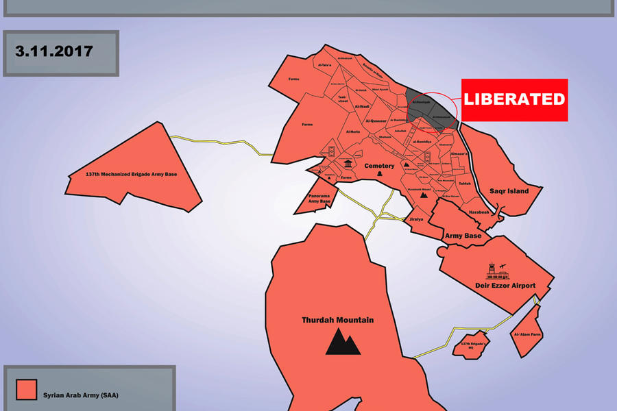 Ciudad de Deir Ezzor: LIBERADA | Noviembre 3, 2017 (Mapa SouthFront).