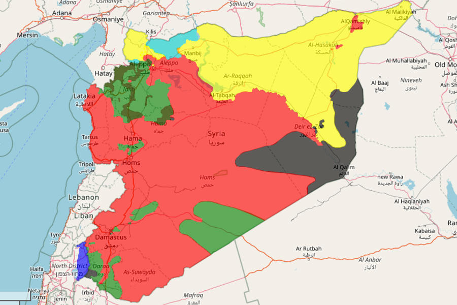 Situación bélica en Siria | Noviembre 3, 2017 (Mapa Syriancivilwarmap).