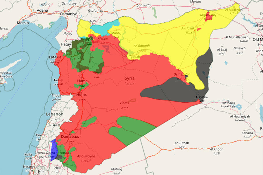Situación bélica en Siria / Noviembre 10, 2017 - (Mapa Syriancivilwarmap).