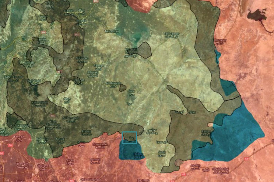 Provincia de Hama (Norte y noreste) |  Noviembre 16, 2017 – En azul se muestran los avances logrados por el EAS durante la semana al sur del cantón de Idleb - (Mapa SouthFront). 