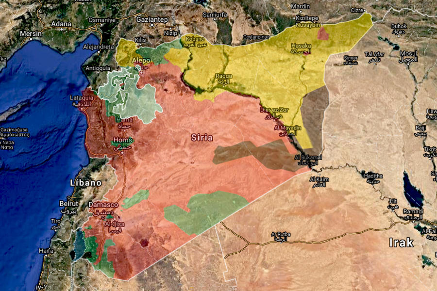 Situación bélica en Siria / Noviembre 17, 2017 - (Mapa DLG).
