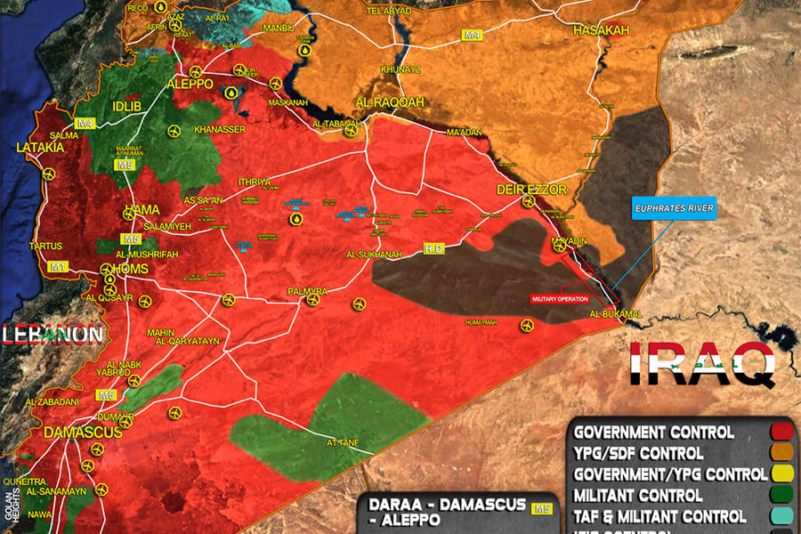 Situación bélica en Siria / Noviembre 23, 2017 - (Mapa SouthFront).