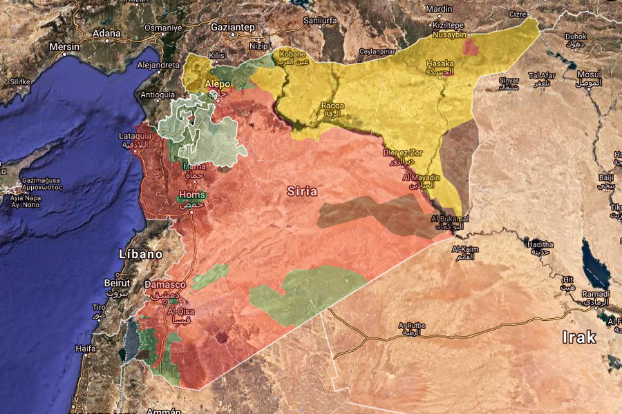 Situación bélica en Siria / Diciembre 1, 2017 - (Mapa DLG).
