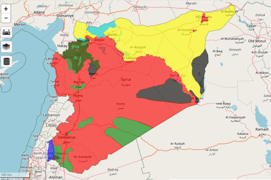 Situación bélica en Siria |  Enero 19, 2018 - (Mapa SCWMap).