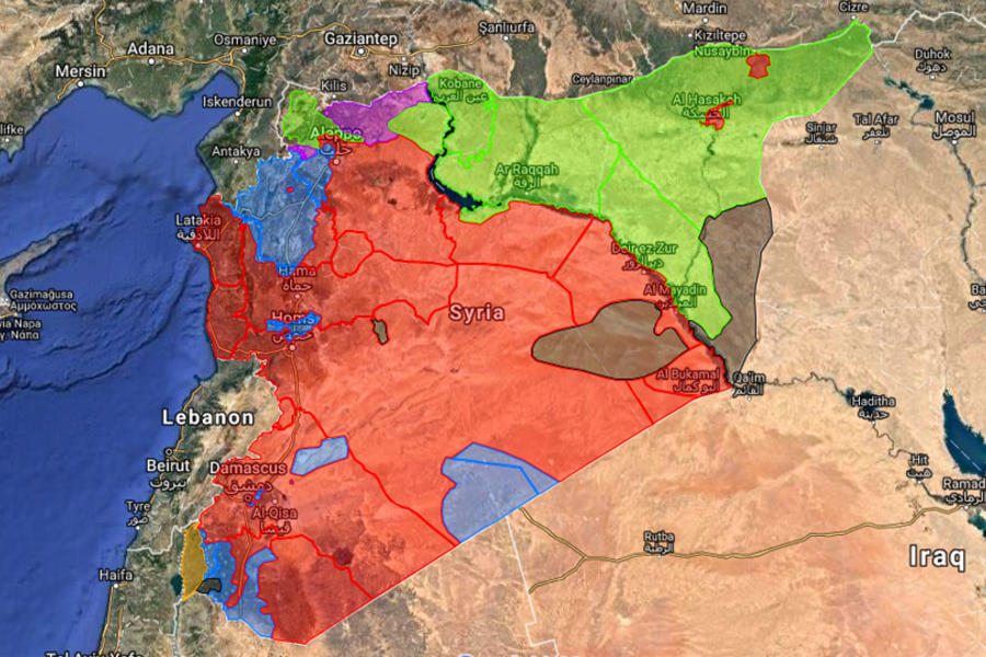 Situación bélica en Siria |  Marzo 9, 2018 - (Mapa: Centro de Información Militar | Siria).