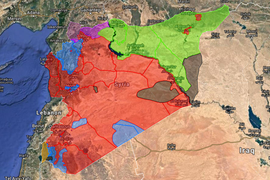Situación bélica en Siria |  Abril 6, 2018 - (Mapa: Centro de Información Militar | Siria).