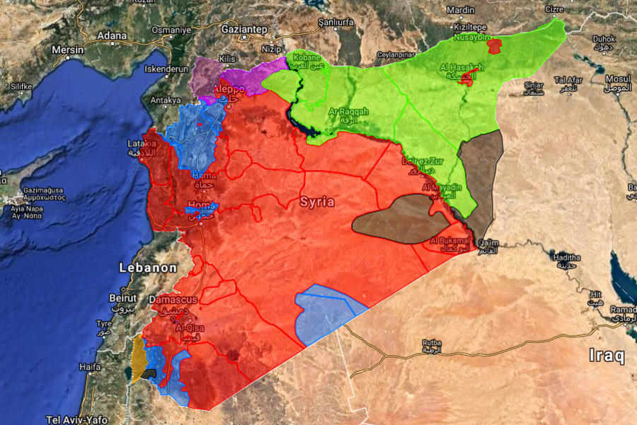 Situación bélica en Siria |  Mayo 4, 2018 - (Mapa: Centro de Información Militar | Siria).
