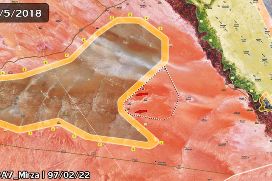 Sudeste de Siria | Mayo 12, 2018 – Situación tras ultimo avance leal y kurdo sobre DAESH - (Mapa ISWN). 
