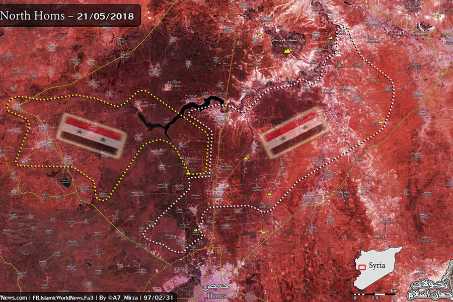 Provincia de Homs | Mayo 21, 2018 – Cantón de Rastan liberado el 17 de mayo (Mapa ISWN).
