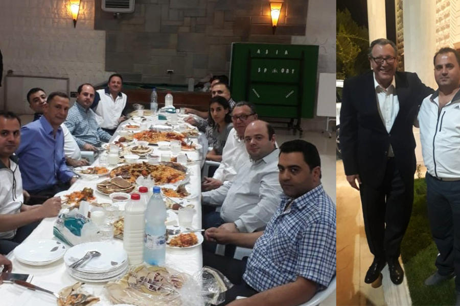 Cena ofrecida en su residencia por el Director del Partido Baath para la Provincia de Damasco, Dr. Hamam Haidar