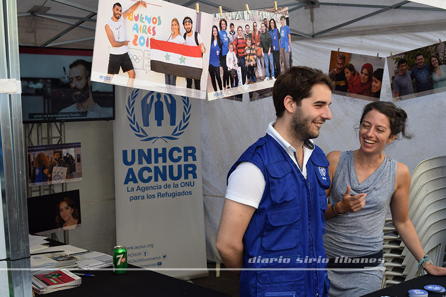 OIM y ACNUR asistieron al evento con un stand informativo sobre sus labores en apoyo a los refugiados