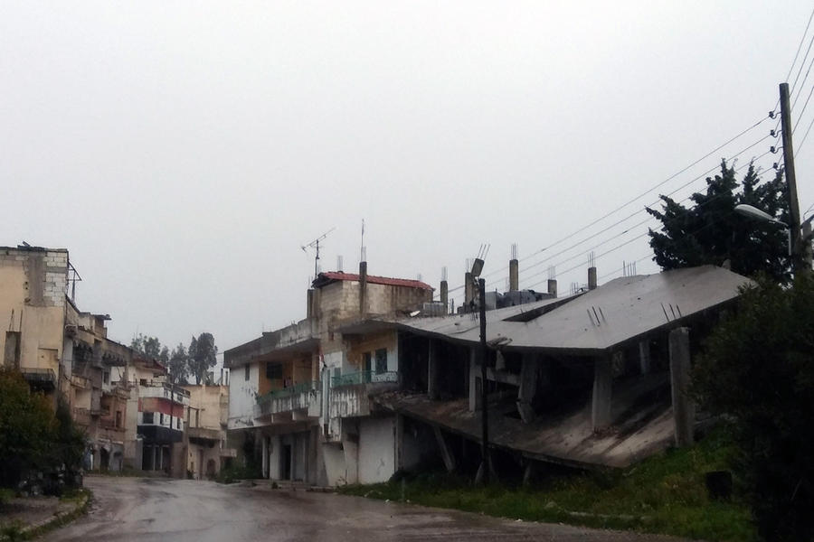 El pueblo de Hosn, vecino del castillo, también resultó afectado por los combates (Foto: Pablo Sapag M.)