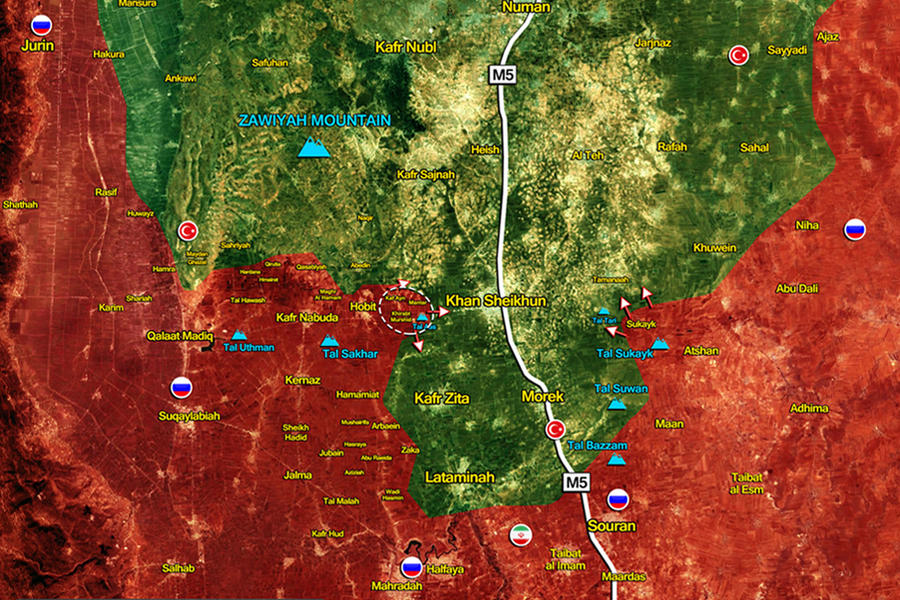 Cantón de Idleb | Agosto 14, 2019 – Situación tras último avance sirio en el norte de Hama / sur de Idleb - (Mapa SouthFront)