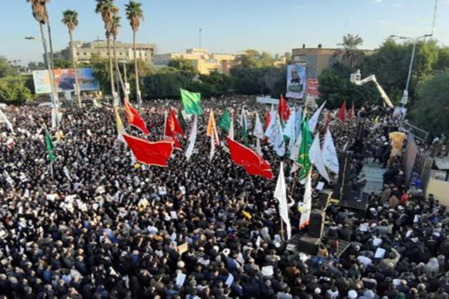 Procesión funeraria a los mártires, Gral. Qassem Suleimani y Subcomandante Abu Mahdi Al Muhandis  |  Ahvaz, Irán, Enero 5, 2020 