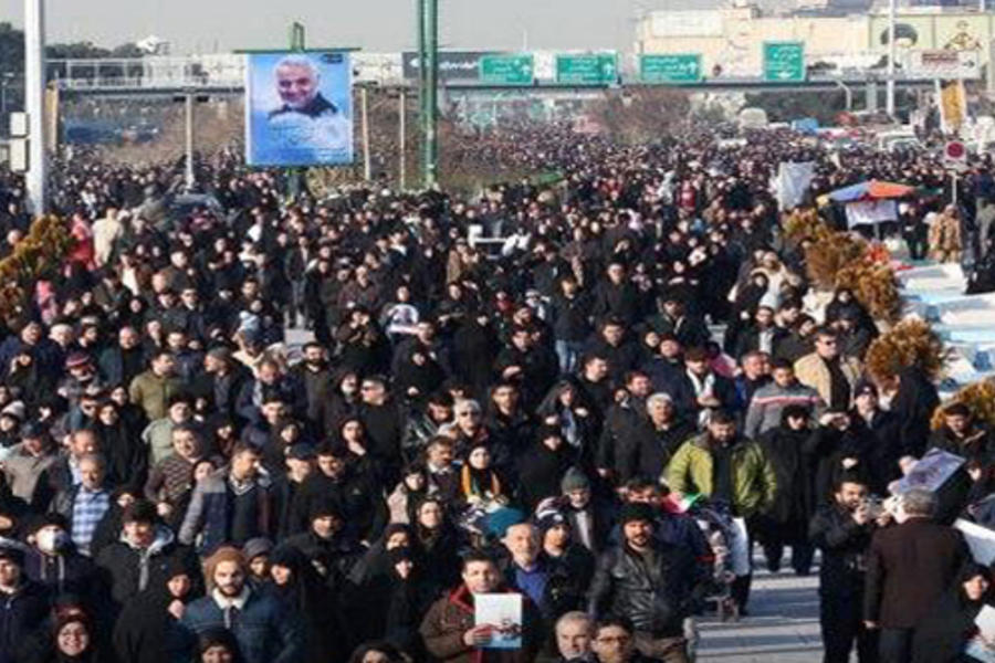 Procesión funeraria a los mártires, Gral. Qassem Suleimani y Subcomandante Abu Mahdi Al Muhandis  |  Teherán, Irán, Enero 6, 2020 