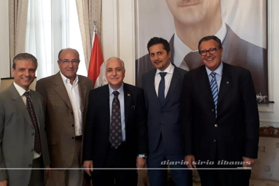 El Jefe de Misión de la República Árabe Siria, Maher Mahfouz y el Encargado de Asuntos Consulares, Safwan Barakat, recibieron a los directivos del CSLBA, junto al presidente de Fearab Argentina, Ricardo Nazer