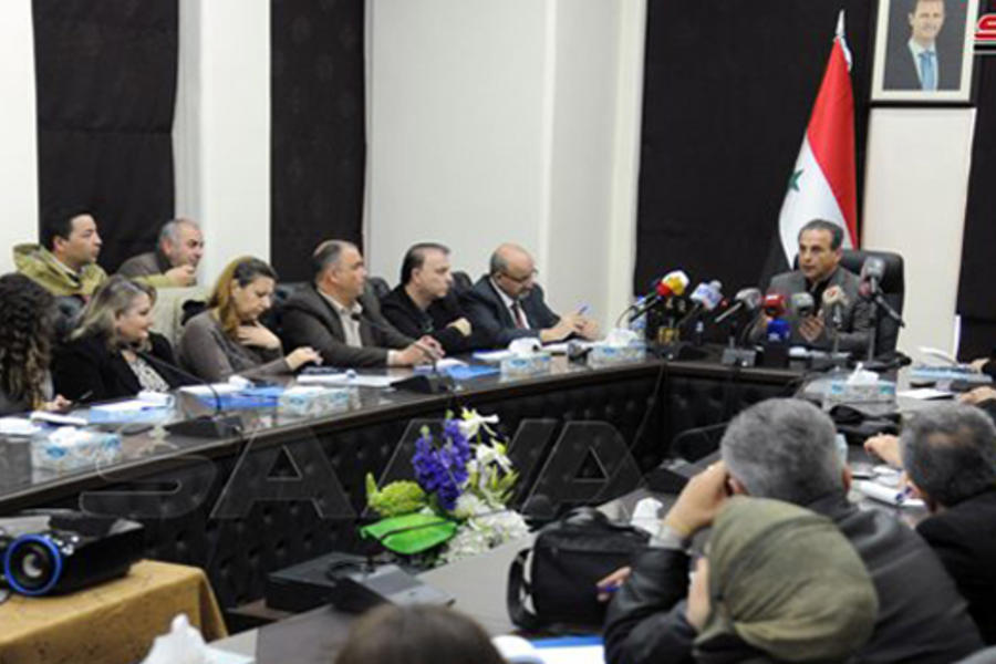 Conferencia de Prensa a cargo del Ministro de Salud, Dr. Nizar Yazigi  |  Damasco, Marzo 14, 2020 (Foto SANA)