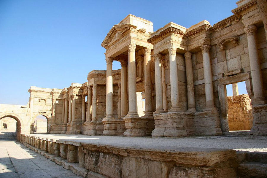 Monumentos de Palmira: Escenario del Teatro de Palmira (Foto: redes)