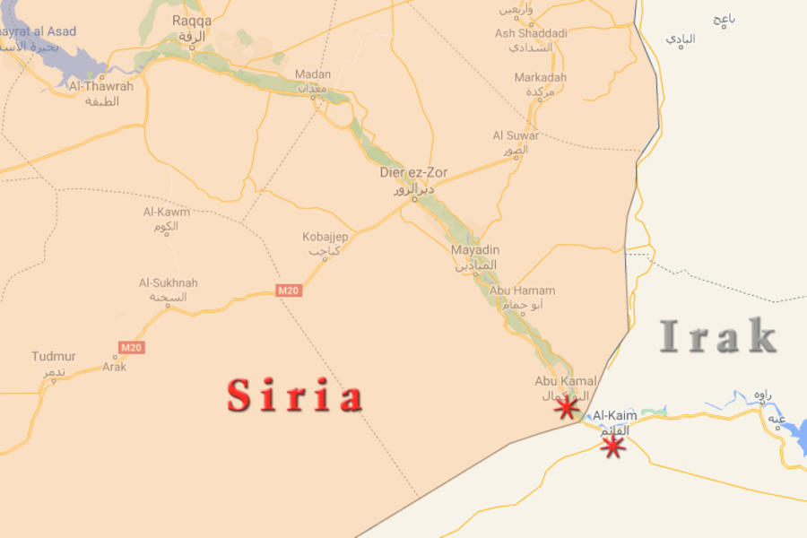 Zona fronteriza sirio-iraquí, en el cruce Bukamal-Qá'im