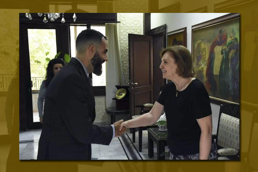 Reunión del Embajador Sebastián Zavalla con la Ministra de Cultura, Dra. Lubana Mushawah (Foto: Embajada Argentina en Siria)