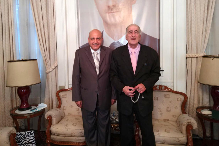 El Embajador Sami Salameh, junto al presidente de la AAAI, Sr. Adalberto Assad | Marzo 28, 2022 (Foto: AAAI)
