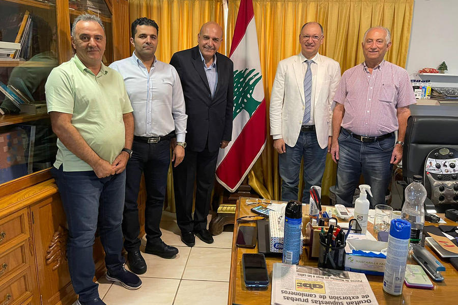 El Embajador de Siria, Dr. Sami Salameh junto a los cónsules, fue recibido por el Embajador de Líbano en Paraguay, Dr. Hassan Hijazi | Abril 27, 2022 (Foto: Embajada del Líbano en Paraguay)