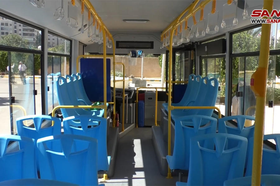 Siria recibe cien autobuses ofrecidos por China (Imagen: Video reporte SANA)