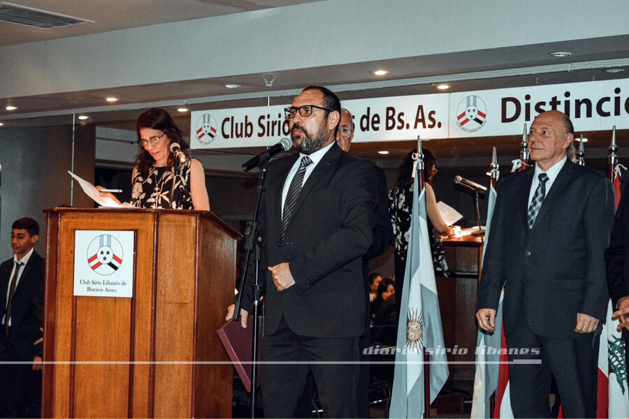 El presidente de Fearab América, Sr. George El Alam, se dirige a los presentes (Foto: DSL)
