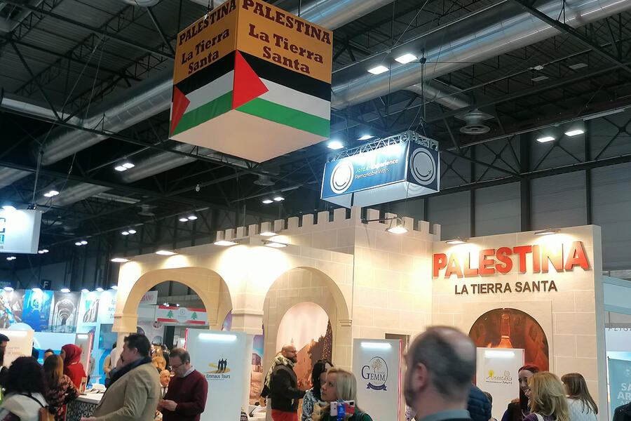 Palestina también estuvo presente con su stand (Foto: Pablo Sapag)