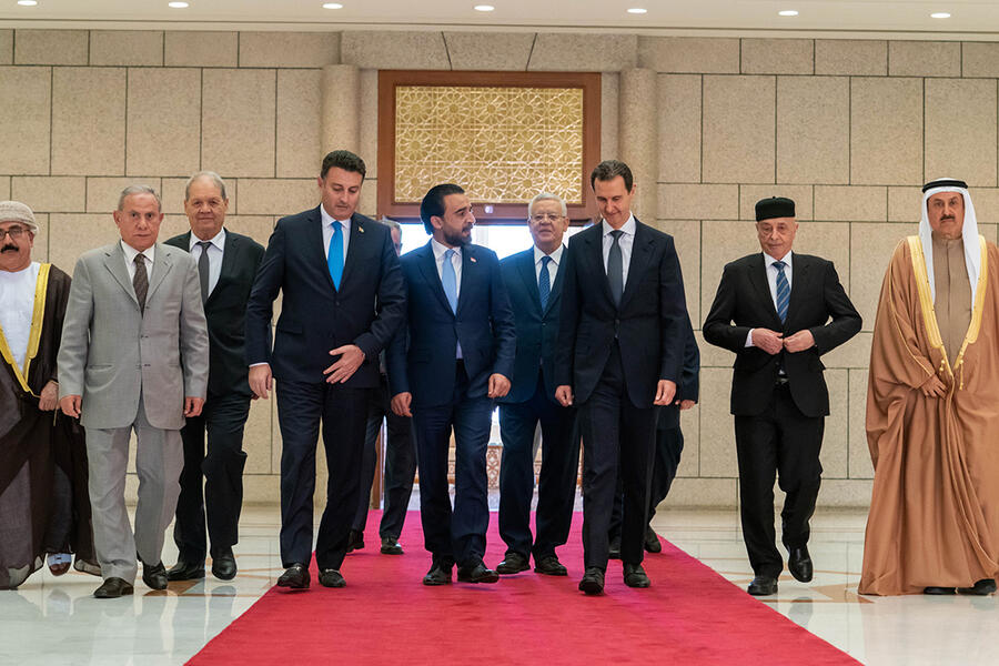 El presidente de Siria recibe a delegación de la Unión Parlamentaria Árabe | Damasco, febrero 26, 2023 (Foto: Presidencia Siria)