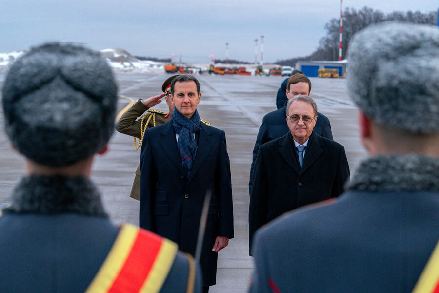 Llegada a Moscú y recepción del presidente Bashar al-Asad en visita oficial a Rusia | Moscú, Marzo 14, 2023 (Foto: Presidencia Siria)