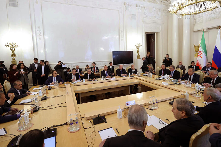 Plenario general de la reunión cuadripartita de cancilleres de Rusia, Irán, Siria y Turquía | Moscú, Mayo 10, 2023 (Foto: Cancillería de Rusia)