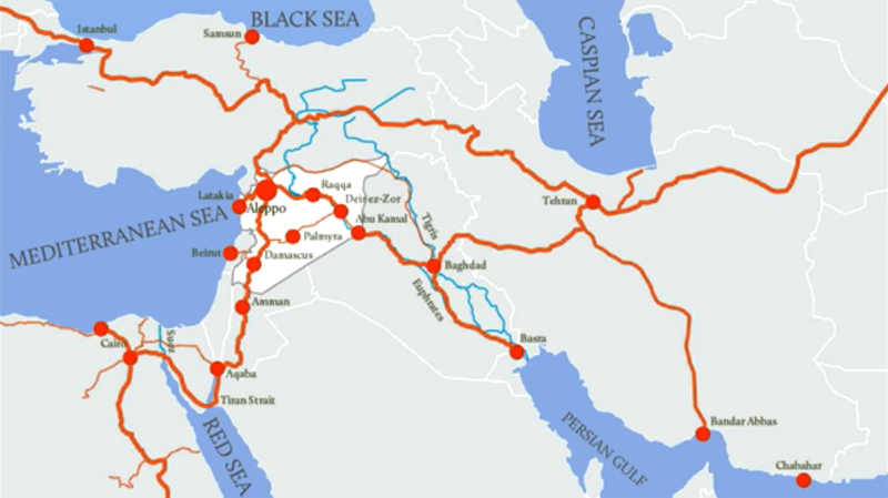 Mapa Siria y BRI