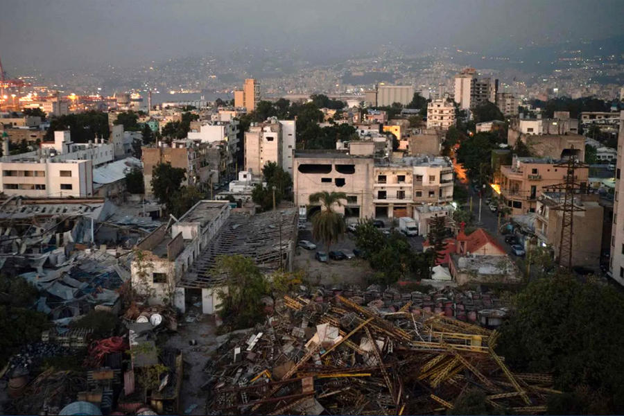 Edificios dañados cerca del sitio de la explosión de Beirut el 4 de agosto de 2020 (Foto: Felipe Dana / AP)