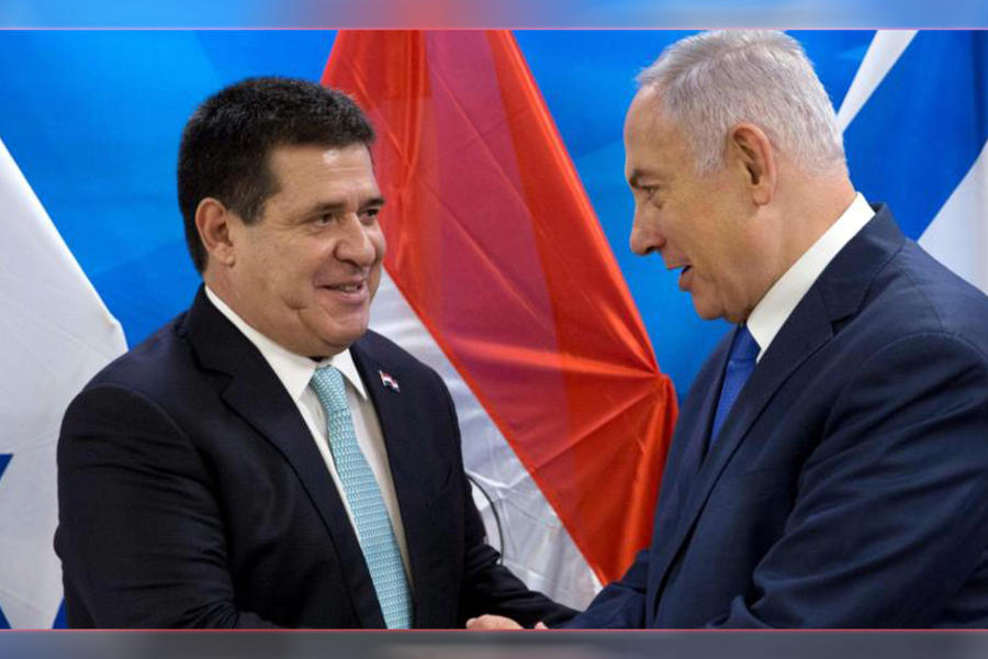 Inauguración de la embajada de Paraguay en Jerusalén con presencia de los mandatarios de Paraguay e Israel, en mayo del 2018 (Foto El Tiempo)