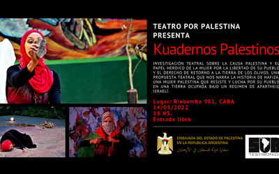 Teatro por Palestina presenta: “Kuadernos Palestinos” Teatro por Palestina presenta: “Kuadernos Palestinos”