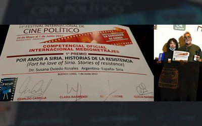 “Por Amor a Siria” Premiada en FICIP 2022 “Por Amor a Siria” Premiada en FICIP 2022