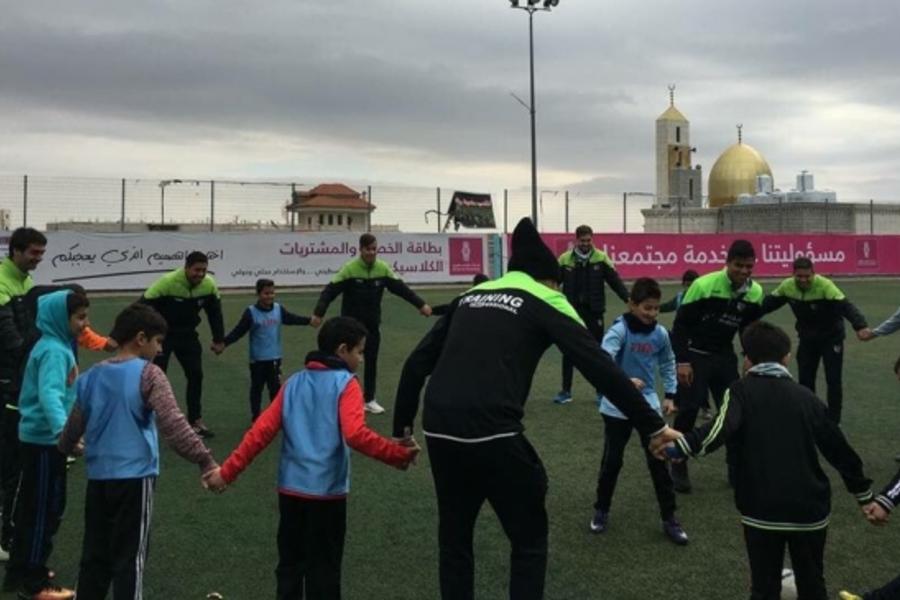 Palestino realizó clínica de fútbol en Ramallah