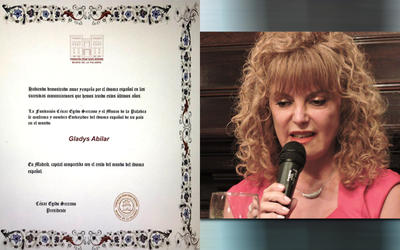 Gladys Abilar Embajadora del Idioma Español Gladys Abilar Embajadora del Idioma Español