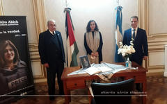 Directivos del Club Sirio Libanés firmaron libro de condolencias en Embajada de Palestina