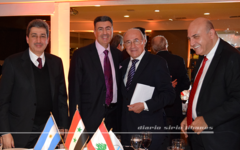 El Presidente del CSLBA junto a los Sres. Embajadores de Arabia Saudita, Líbano y Siria
