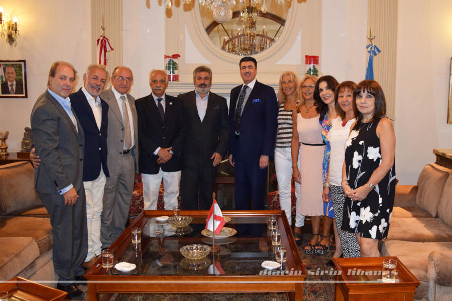 Autoridades del CSLBA visitaron al flamante embajador de Líbano