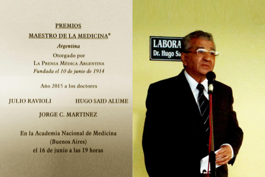 Dr. Hugo Said Alume "Maestro de la Medicina" 2015