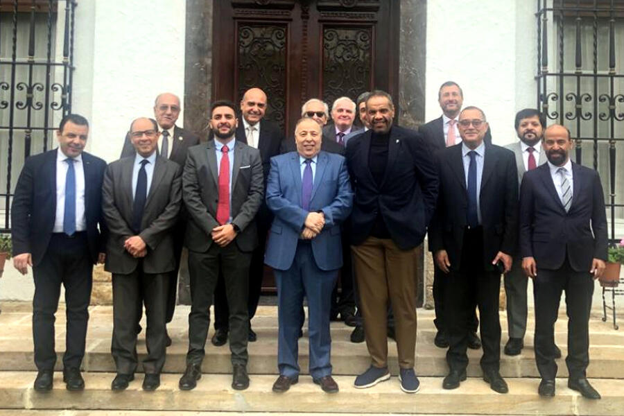Diplomáticos árabes y argentinos, así como el presidente del CSLBA, participaron del almuerzo despedida organizado por el Sr. Embajador de Argelia para S.E. Abdullah Ali Al-Yahya (Foto: Embajada de Kuwait)