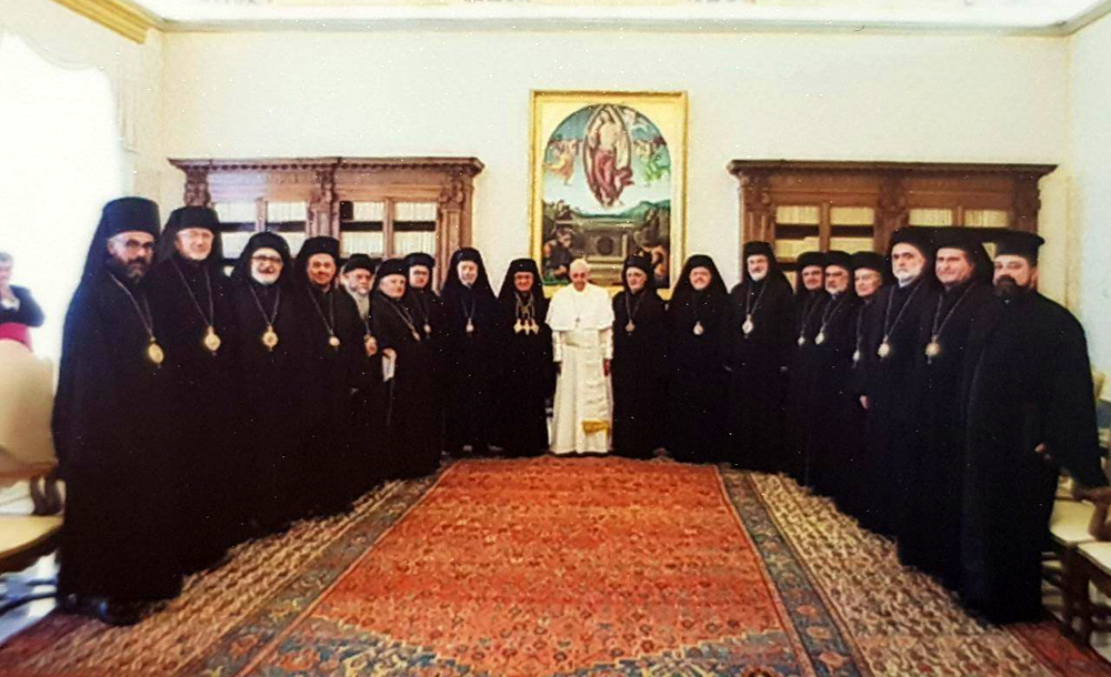 El Patriarca y obispos de la Iglesia Greco-Melquita visitaron al Papa  Francisco - Diario Sirio Libanés