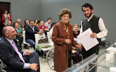 Dra. Camila Mahmud de Brahim, en ocasión de la entrega de los premios del concurso “Siria centro de la Civilización” | Santiago del Estero, Julio de 2017 (Foto: Consulado Honorario de la República Árabe Siria en Santiago del Estero) 